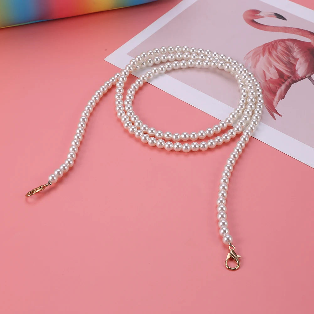 Pearl Bead Handbag Chain Strap Replacement For Shoulder Bags