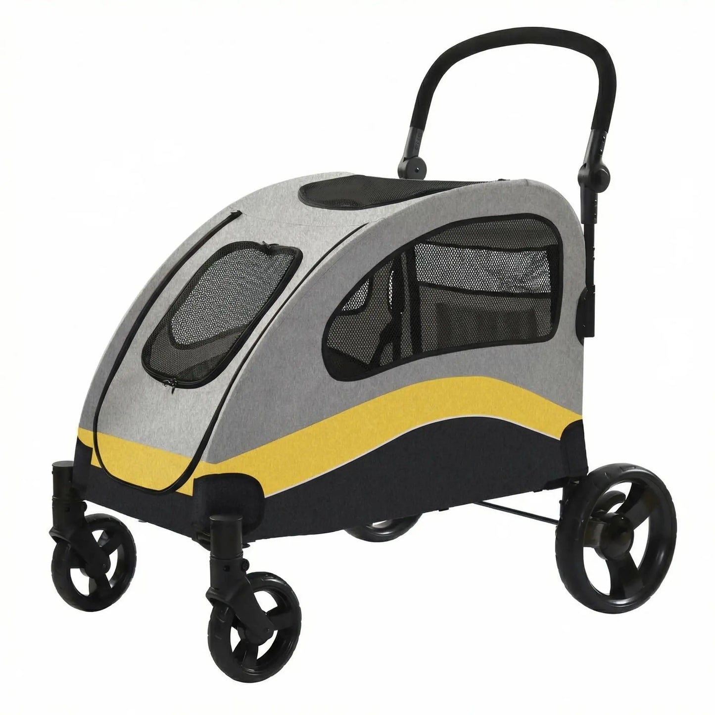 HiMISS Collapsible Large Dog Stroller Wagon With 360 Degree Swivel