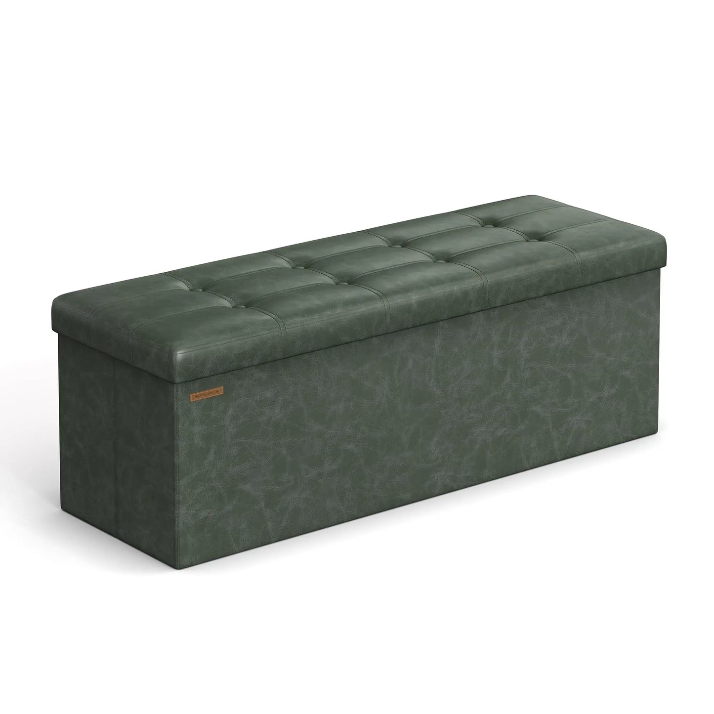 XIUWO Folding Storage Ottoman Bench With Foot Rest