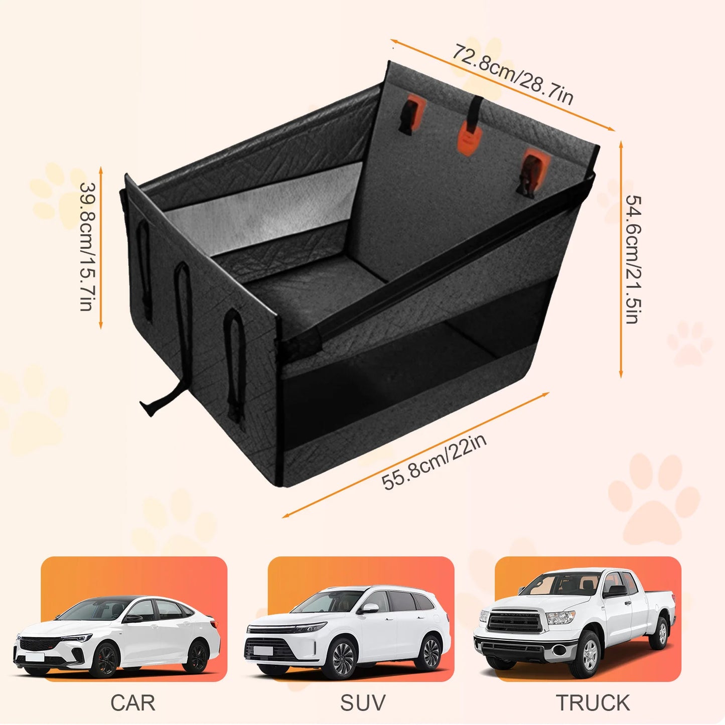 MOJOYCE Waterproof Nonslip Back Seat Cover for Cars