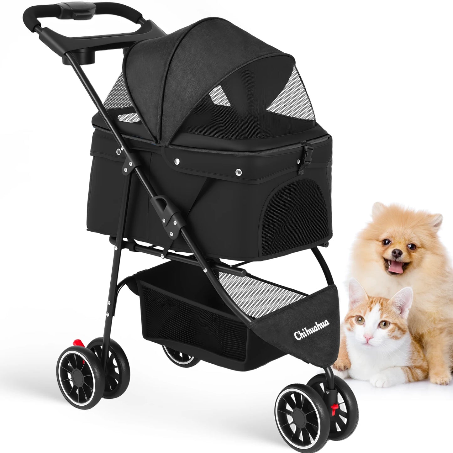 Chihuahua Foldable Pet Stroller For Small Dogs And Cats
