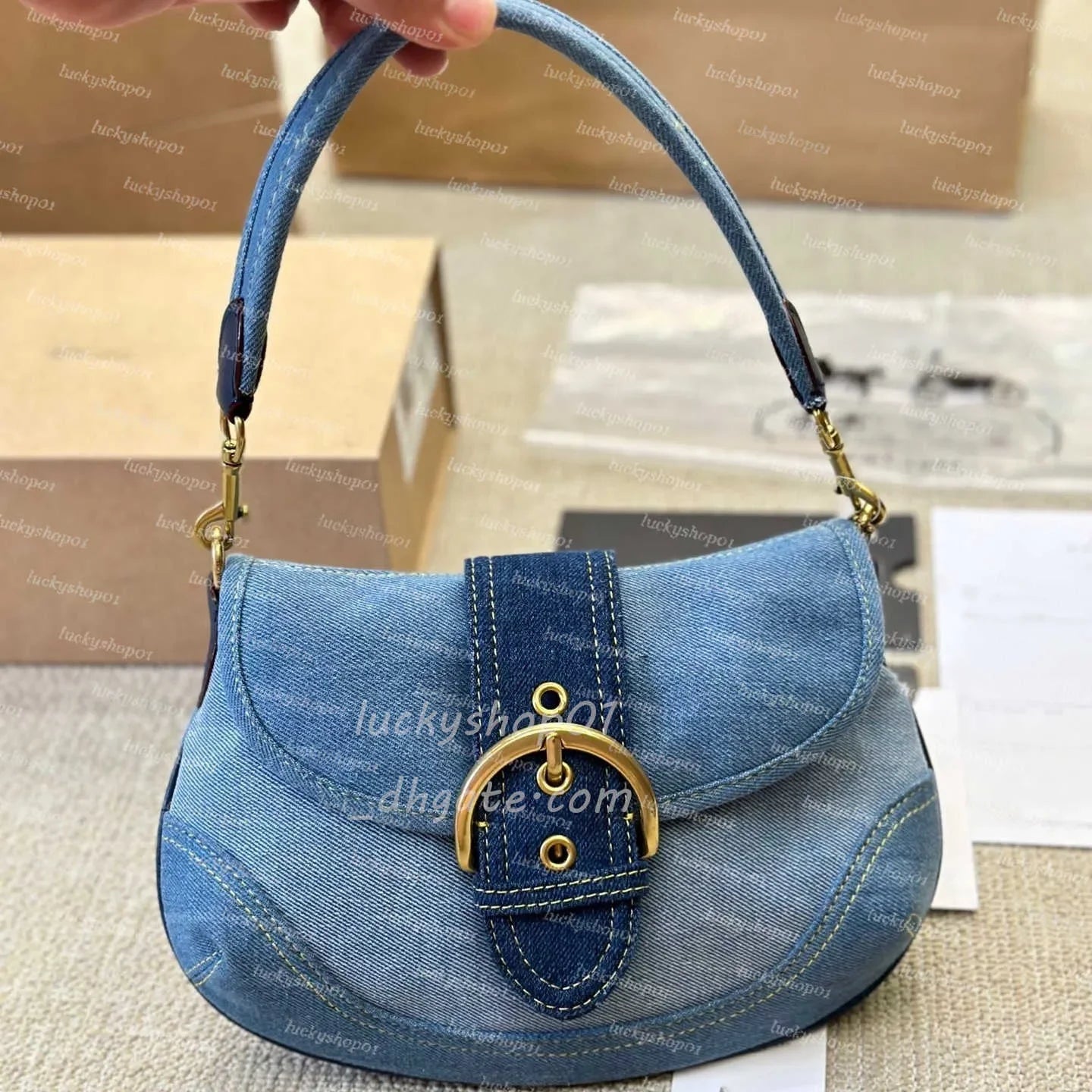 Luxury Otabby Denim Bags Designer Mini Rowan Pillow Bags Women TERI bag with cherry pendant LAUREL Crossbody Hobos Tote Purse De