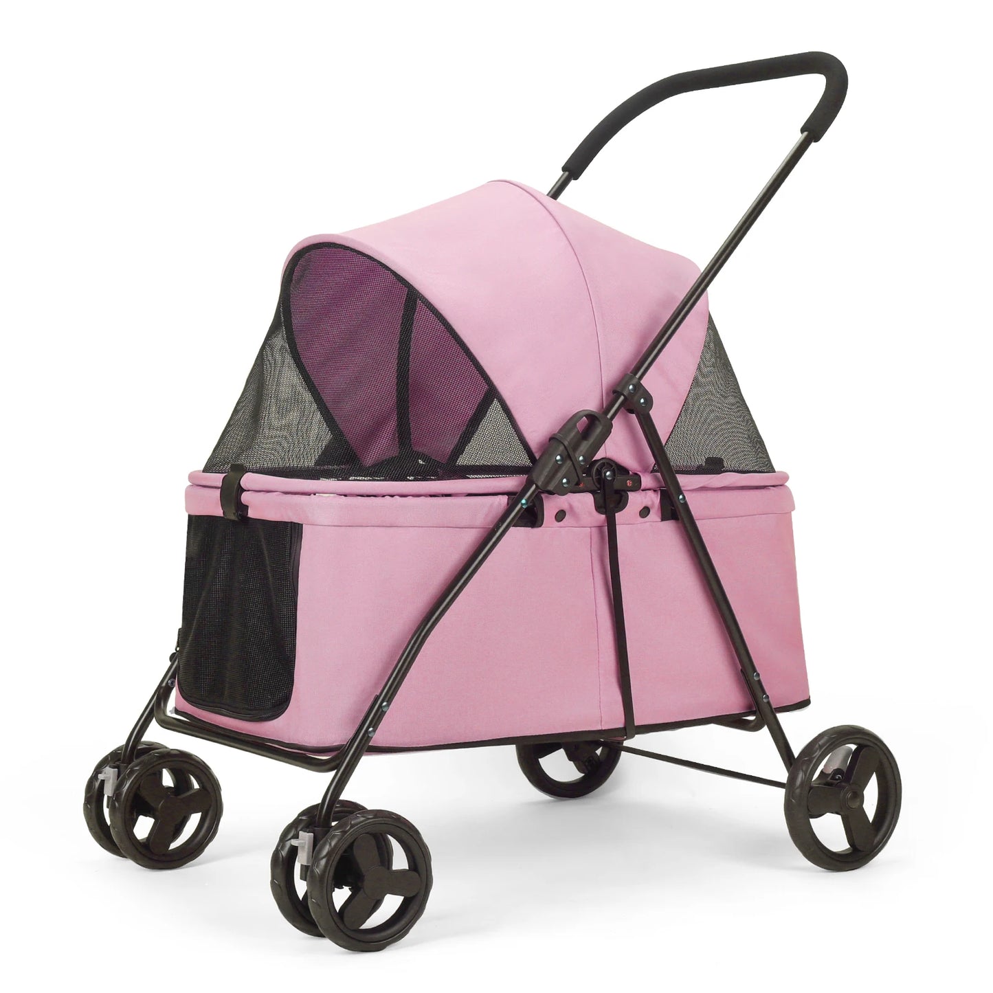 Wedyvko Pet Stroller for Dogs with Brakes Four Wheel Design