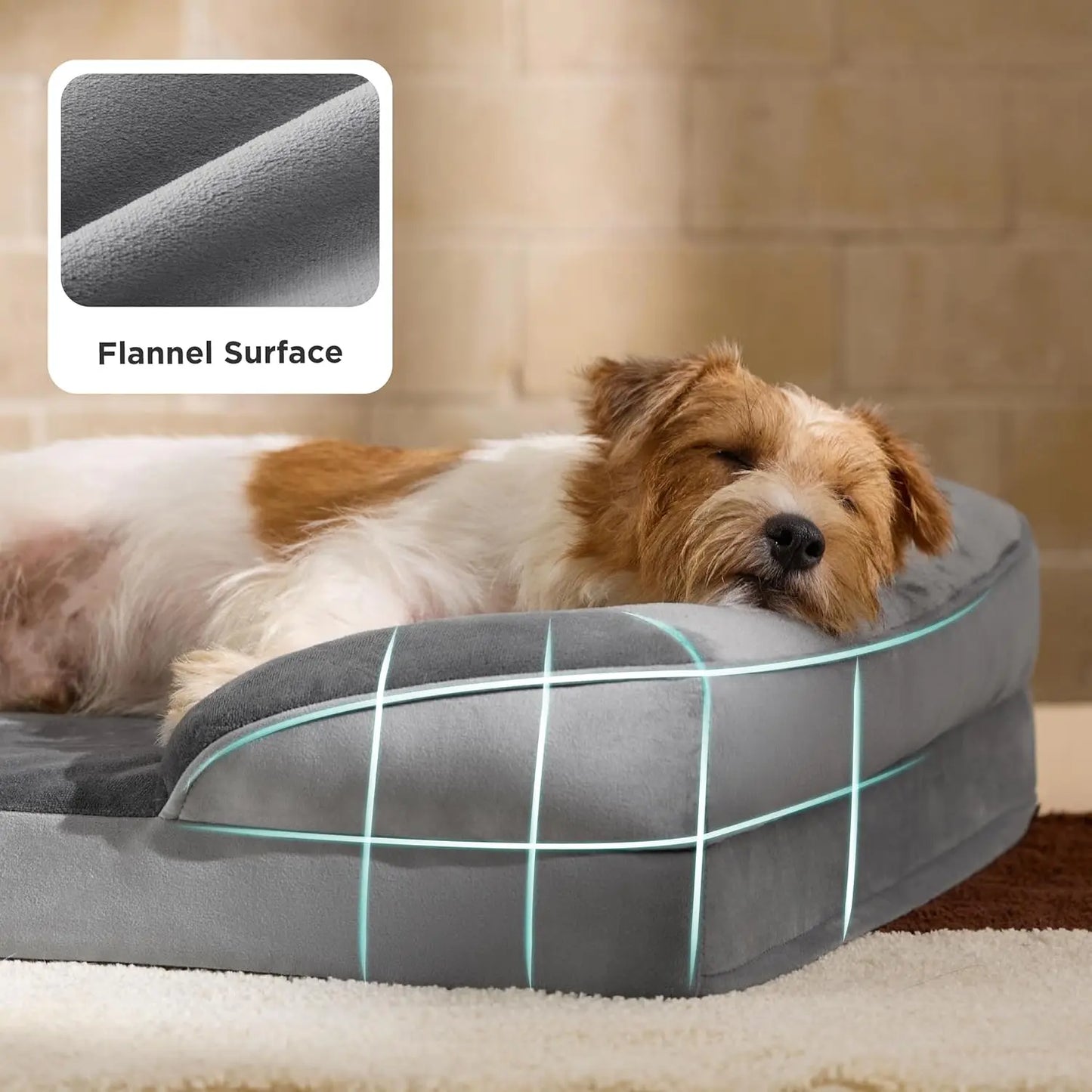 Orthopedic Dog Bed With Waterproof Cover And Non Slip Bottom