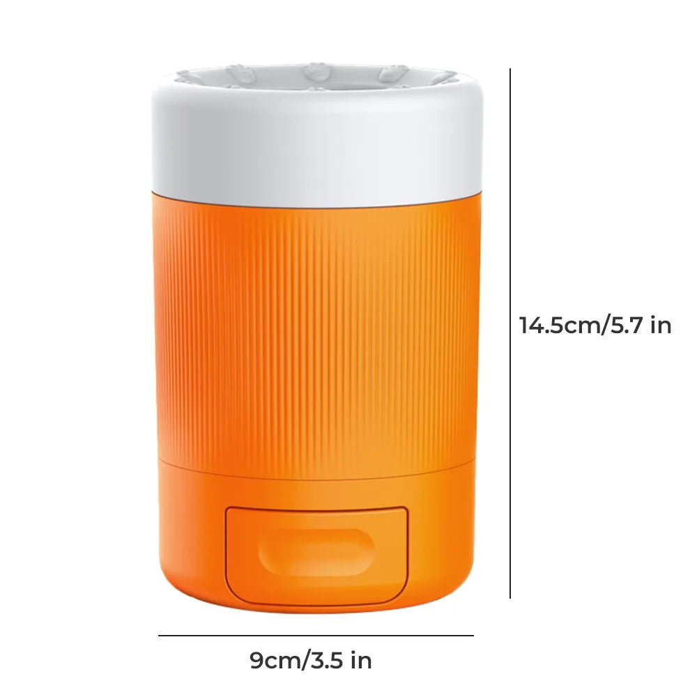 Portable Paw Cleaner Cup With Soft Silicone Brush For Pets