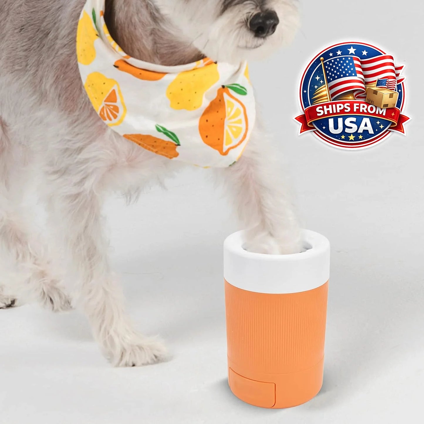 Portable Paw Cleaner Cup With Soft Silicone Brush For Pets