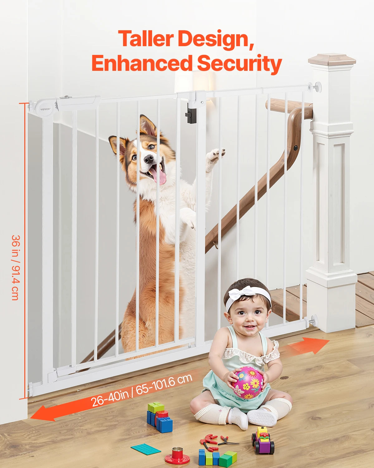 SucceBuy Baby Gate Pressure Mount Walk Through Security Doorways