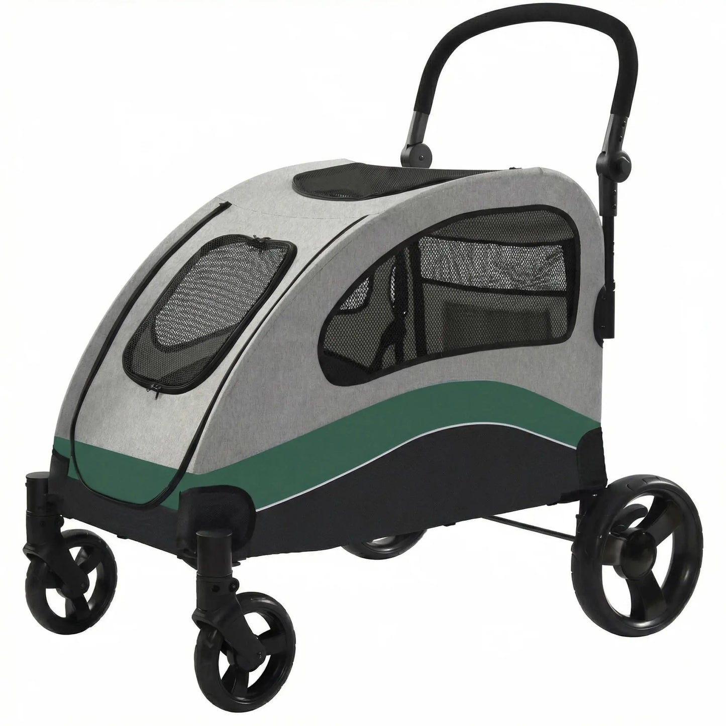 HiMISS Collapsible Large Dog Stroller Wagon With 360 Degree Swivel