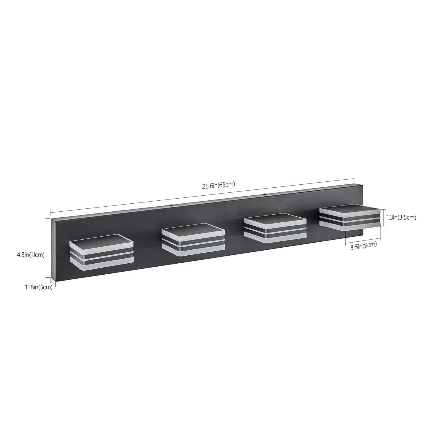 ARLGSITE Modern 4 Light LED Vanity Light Fixture For Bathroom