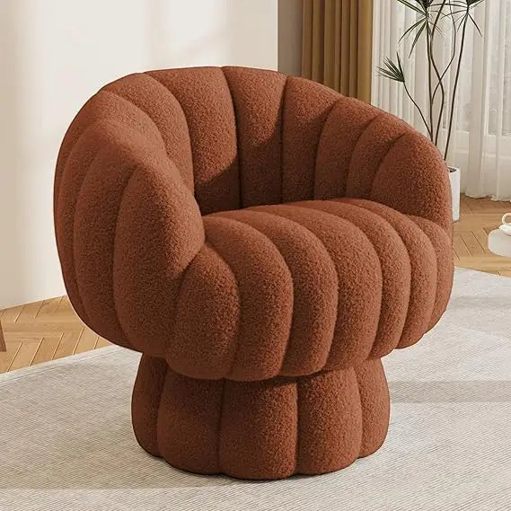 Mid Century Modern 360 Degree Swivel Velvet Accent Chair Set