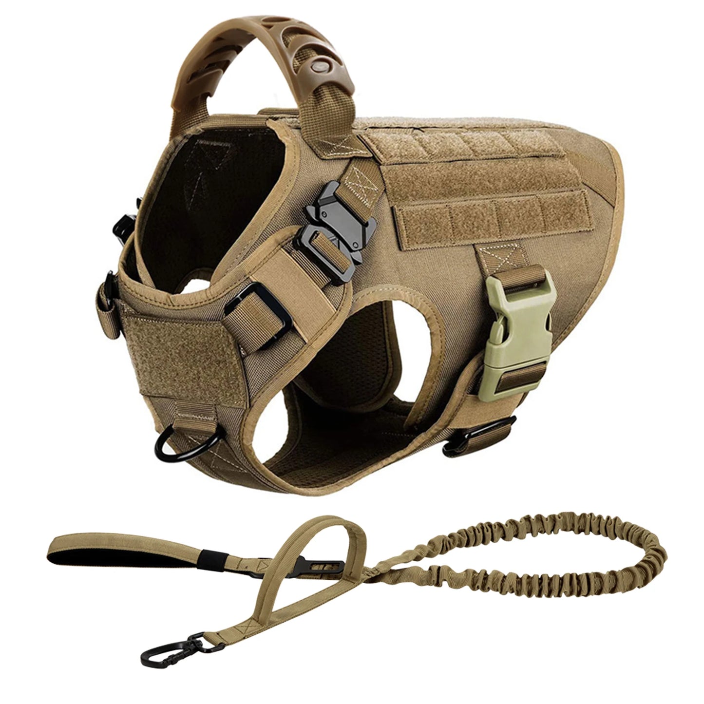 PETRAVELCN Tactical Dog Harness Leash Set No Pull Durable