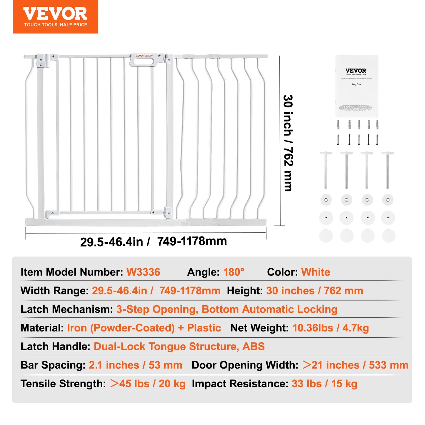 SucceBuy Baby Gate Pressure Mount Walk Through Security Doorways