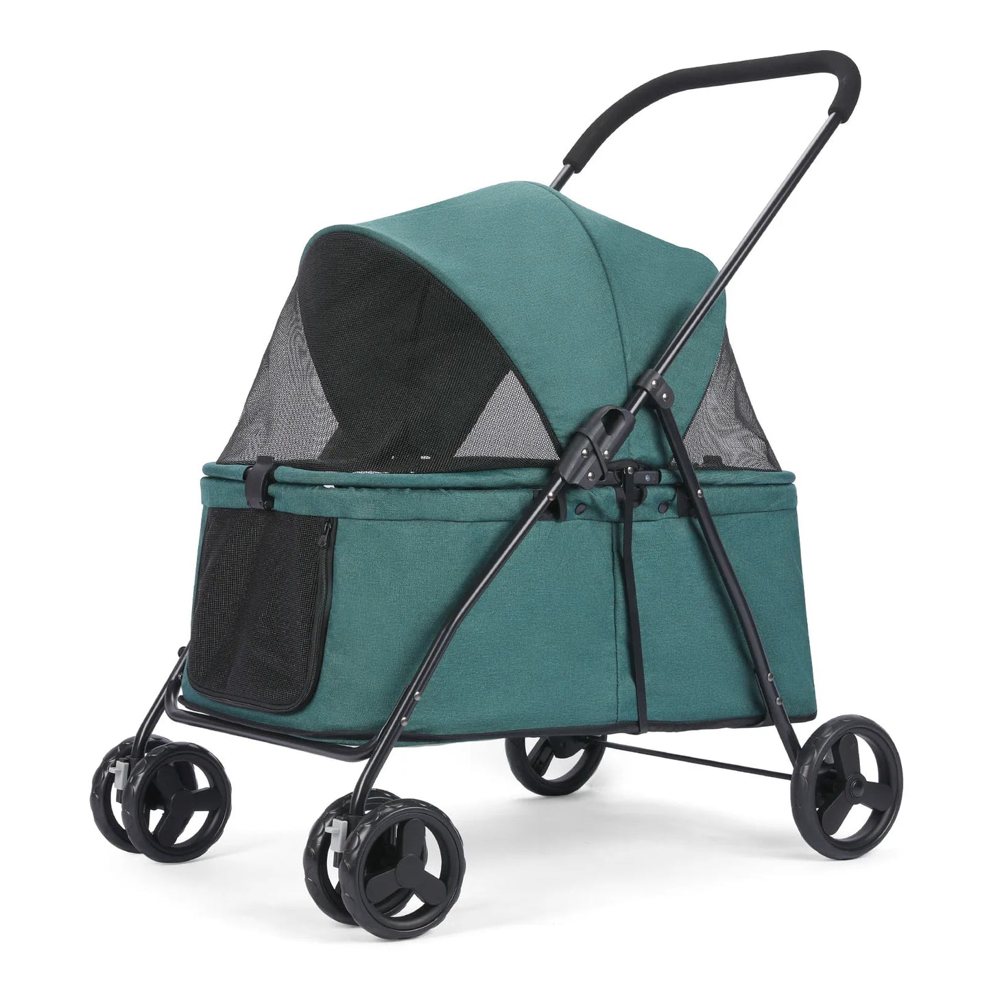 Wedyvko Pet Stroller for Dogs with Brakes Four Wheel Design
