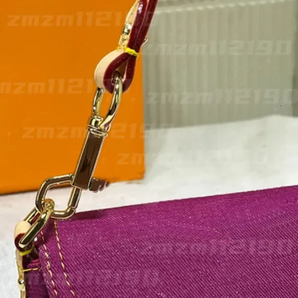 10AAA HOT Selling Designer Luxury Bag M44472 Vintage Denim Tote Pink Cowboy Shoulder Bag Handbags Purse Zipper Old Flower Women