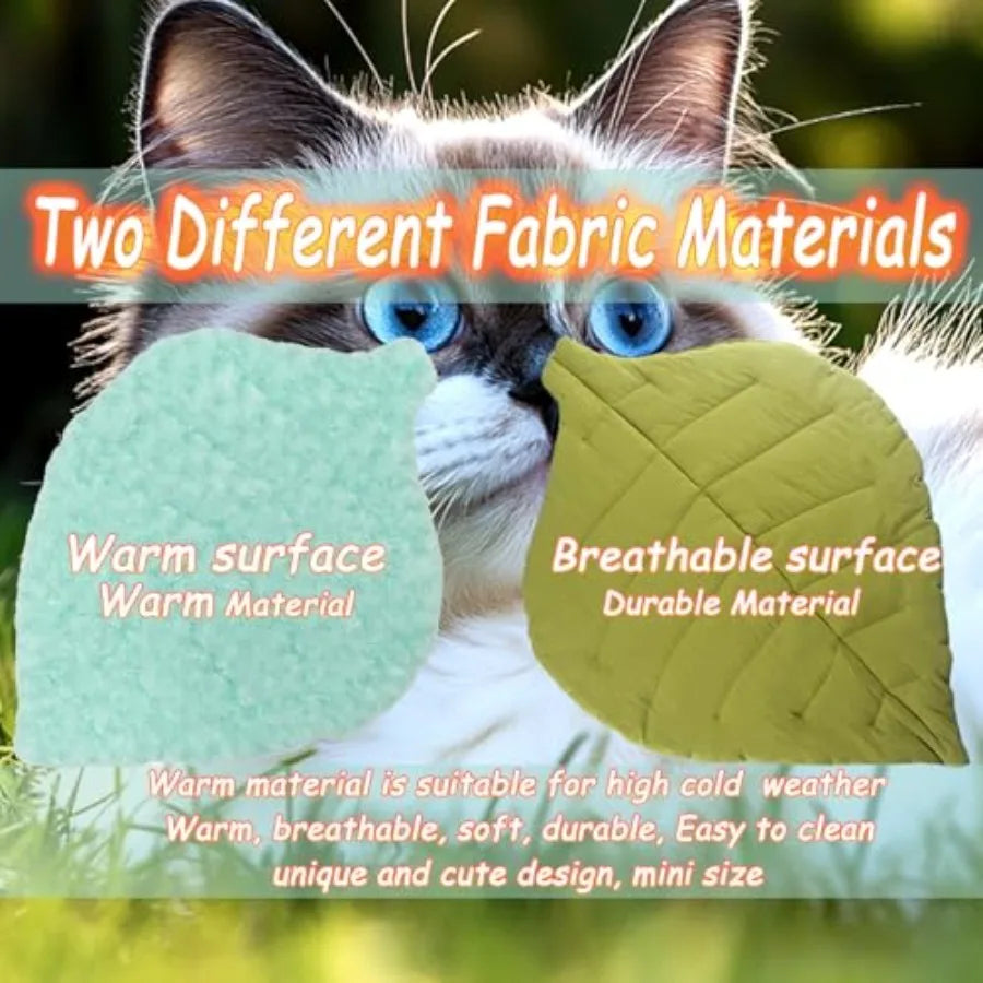 Cat Warming Mat Leaf Shaped Pad Velvet Soft And Durable