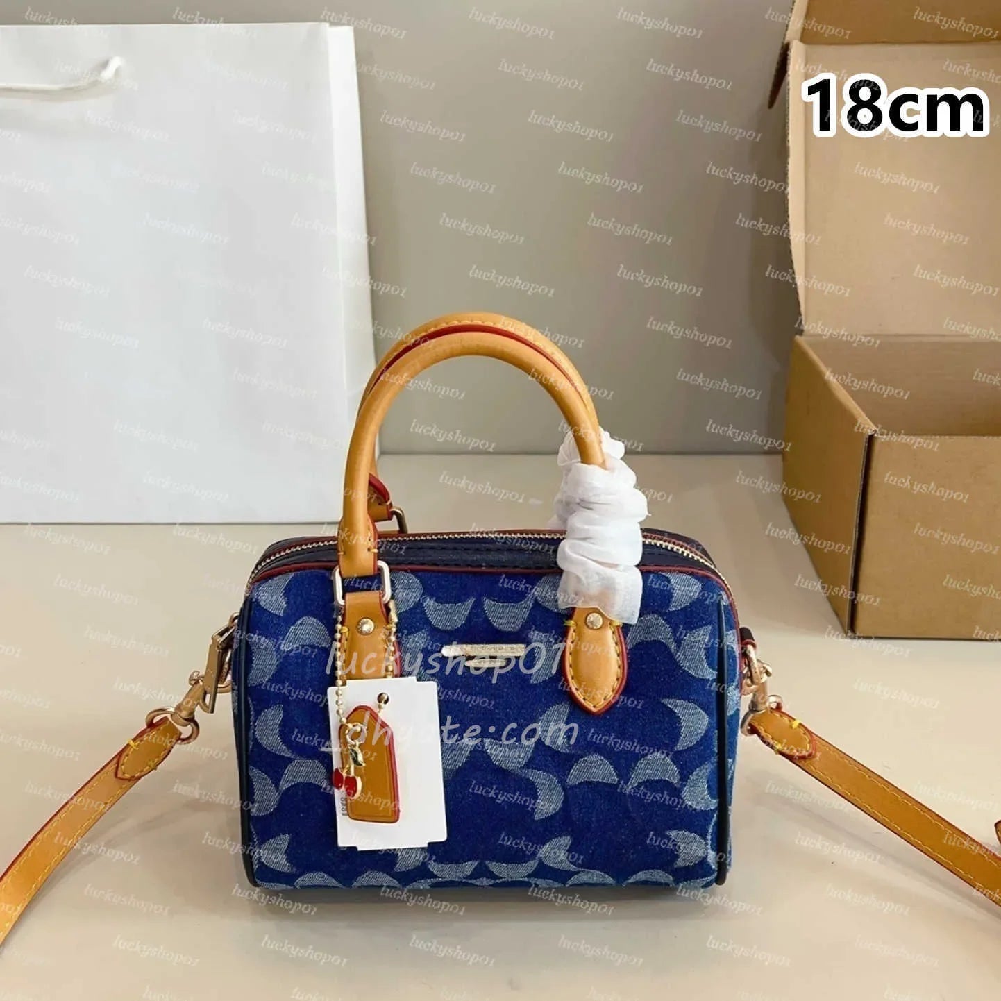 Luxury Otabby Denim Bags Designer Mini Rowan Pillow Bags Women TERI bag with cherry pendant LAUREL Crossbody Hobos Tote Purse De