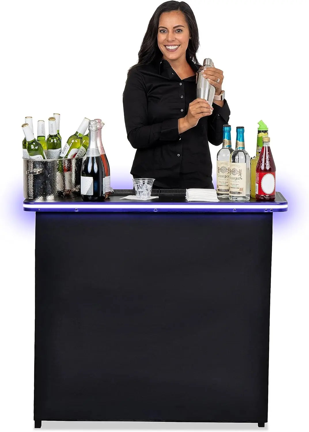 Portable Bar Table for Events and Mobile Bartending Station