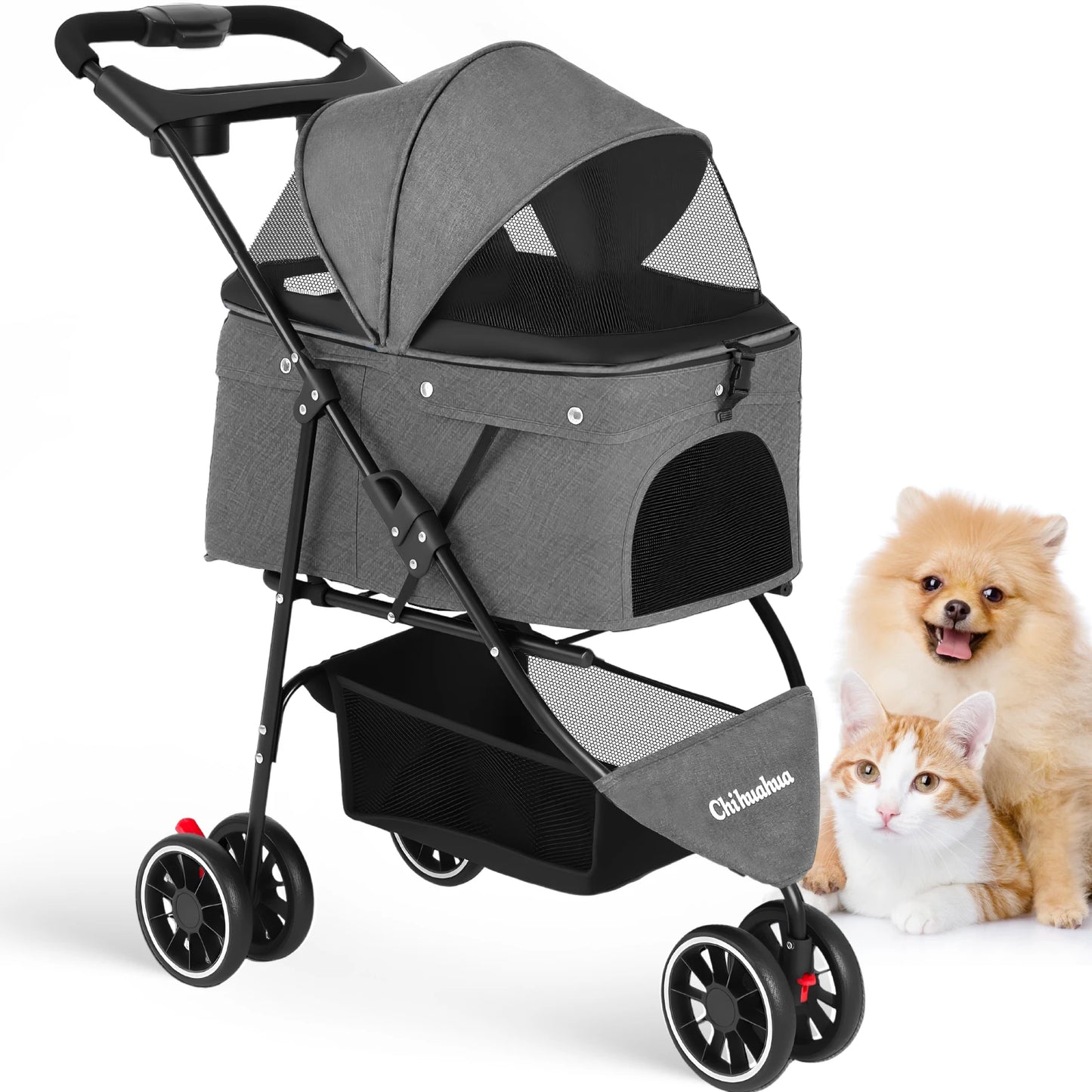 Chihuahua Foldable Pet Stroller For Small Dogs And Cats