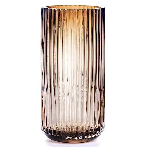 SNQP Clear Glass Vase For Pampas Grass Centerpiece