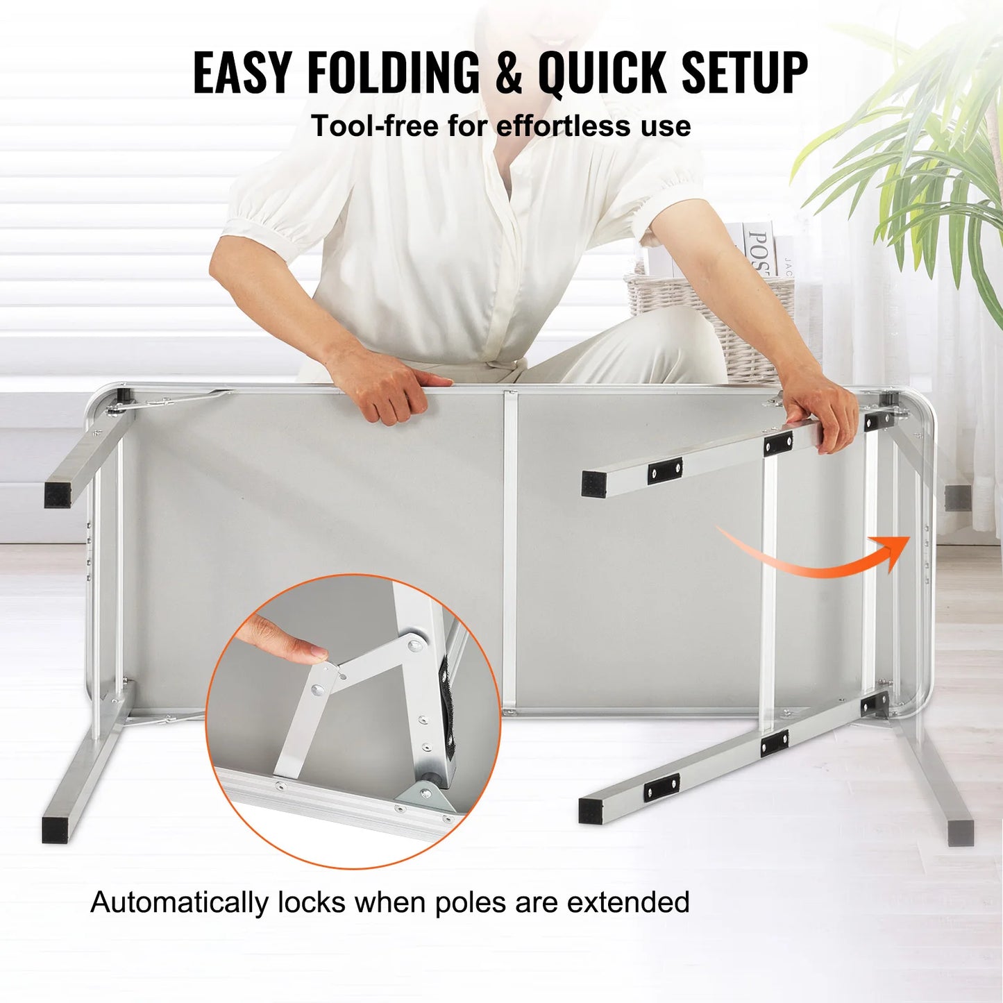 SucceBuy Folding Portable Bar Table for Tradeshow Exhibition