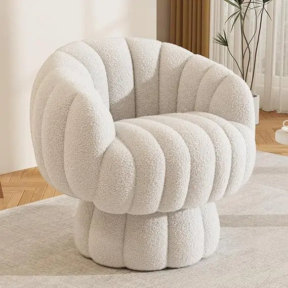 Mid Century Modern 360 Degree Swivel Velvet Accent Chair Set