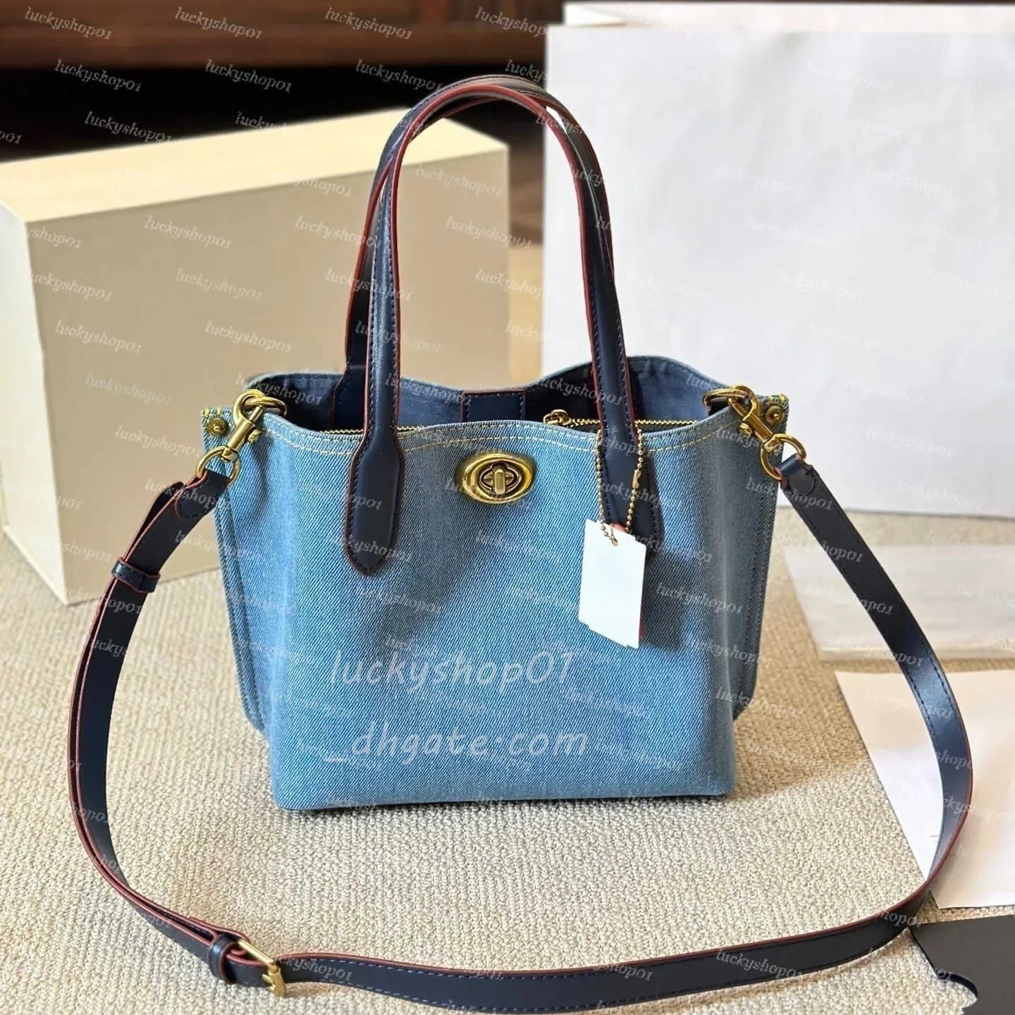 Luxury Otabby Denim Bags Designer Mini Rowan Pillow Bags Women TERI bag with cherry pendant LAUREL Crossbody Hobos Tote Purse De