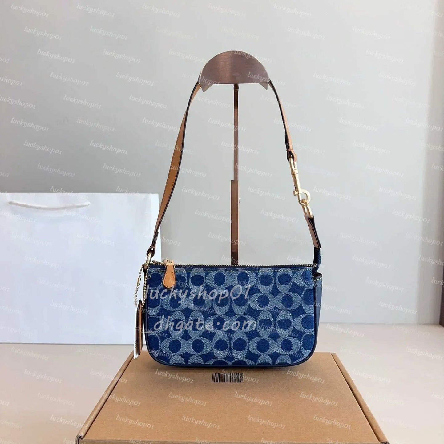 Luxury Otabby Denim Bags Designer Mini Rowan Pillow Bags Women TERI bag with cherry pendant LAUREL Crossbody Hobos Tote Purse De