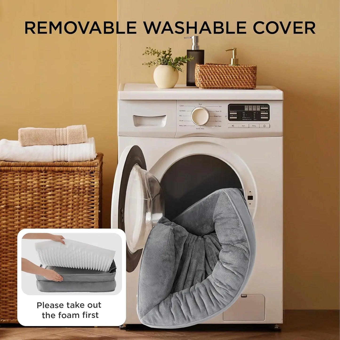 Orthopedic Dog Bed With Waterproof Cover And Non Slip Bottom