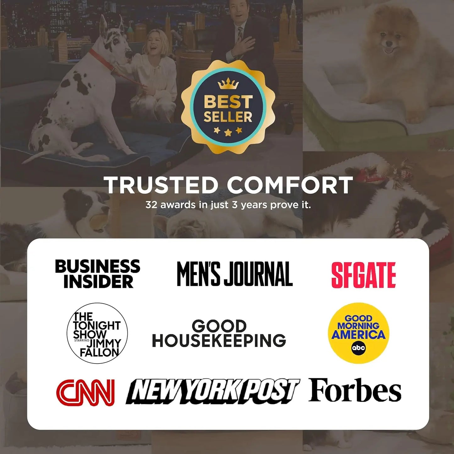 Orthopedic Dog Bed With Waterproof Cover And Non Slip Bottom