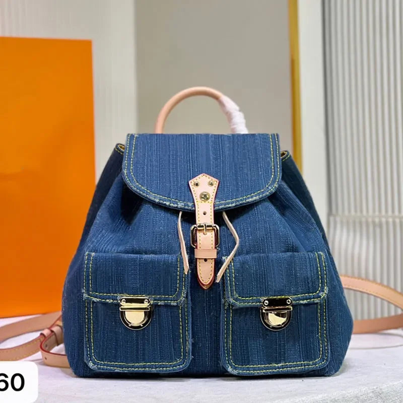 10AAA HOT Selling Designer Luxury Bag M44472 Vintage Denim Tote Pink Cowboy Shoulder Bag Handbags Purse Zipper Old Flower Women
