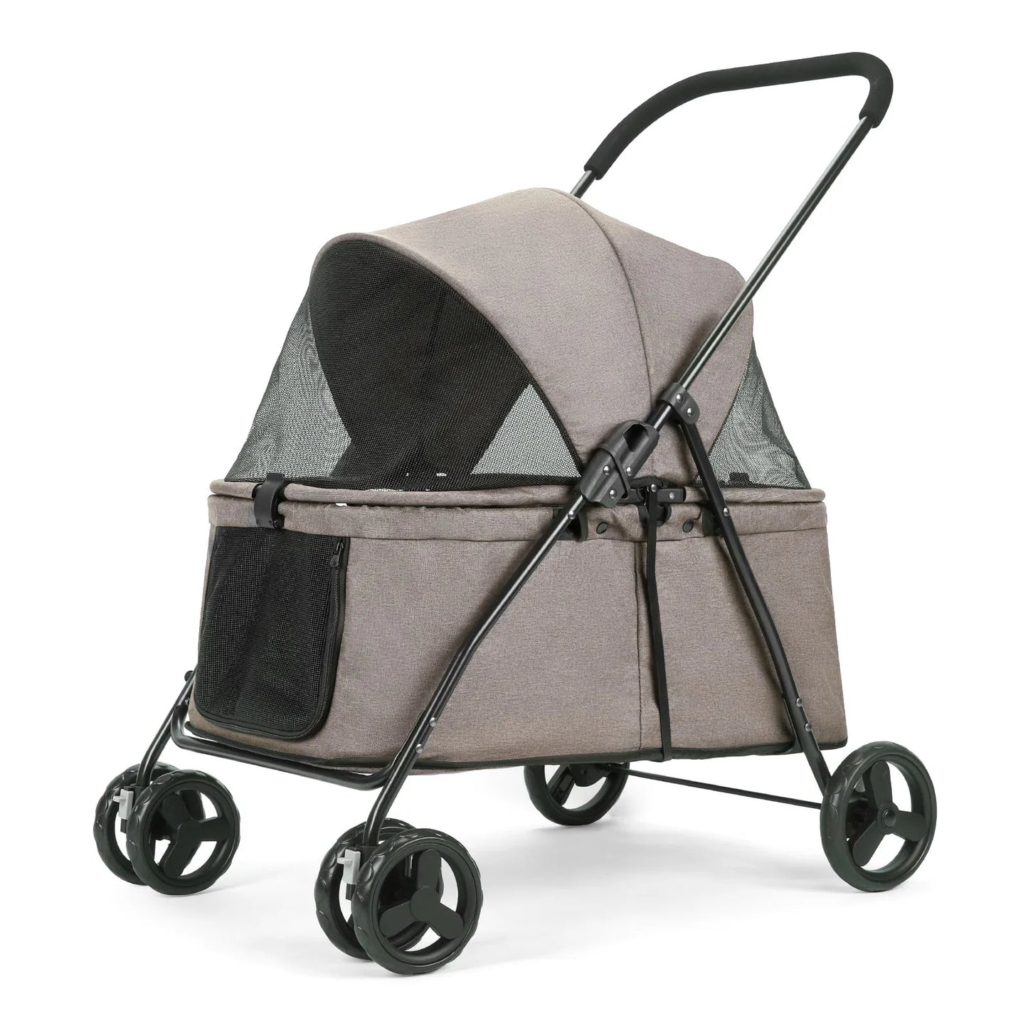 Wedyvko Pet Stroller for Dogs with Brakes Four Wheel Design