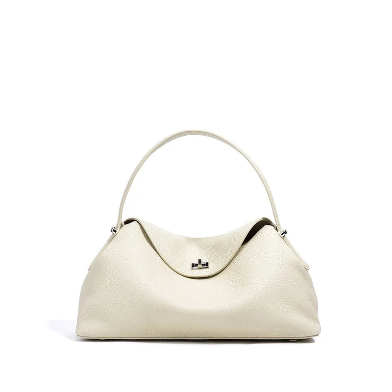 Shoulder Tote Bag Rodeo Style Luxury Top Grain Cowhide Women's Bag - Dual-Use Armpit & Commuting Tote with Large Capacity KZ011
