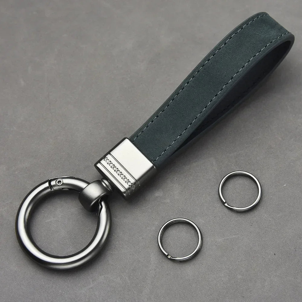 Genuine Leather Car Key Chain Buckle Key Ring Luxury Gift