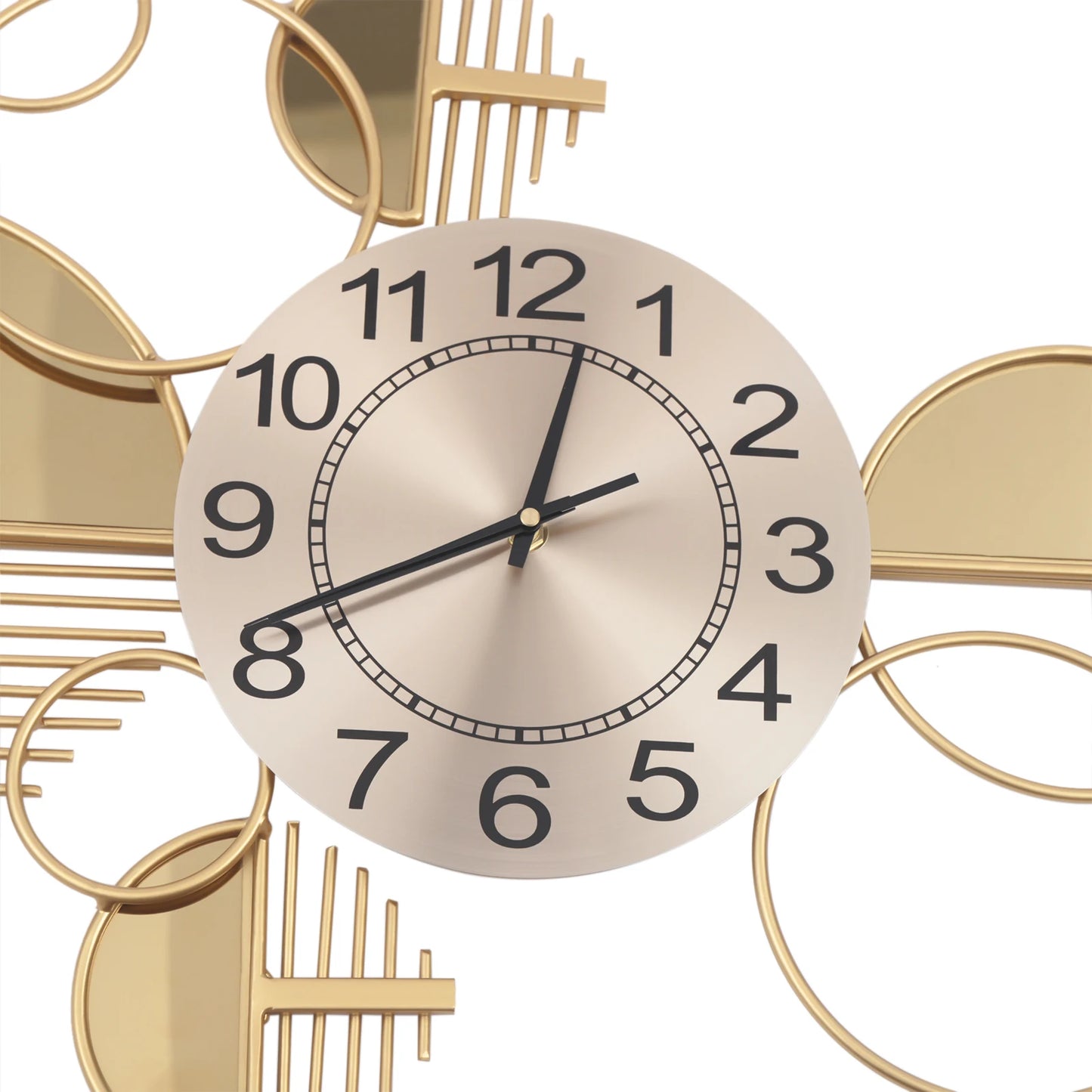 Modern Metal Wall Clock Battery Operated Silent Minimalist