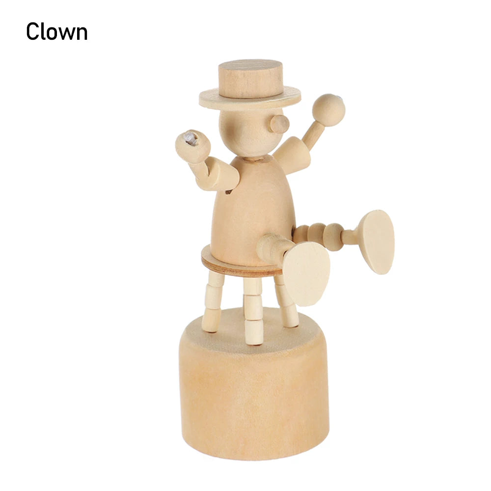 Wooden Animal Ornaments Mini Desktop Puppet Decorations For Home