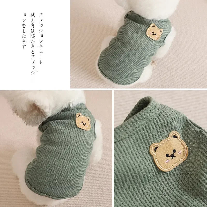 NONECN Summer Bear Pet Vest Thin Breathable Outfit