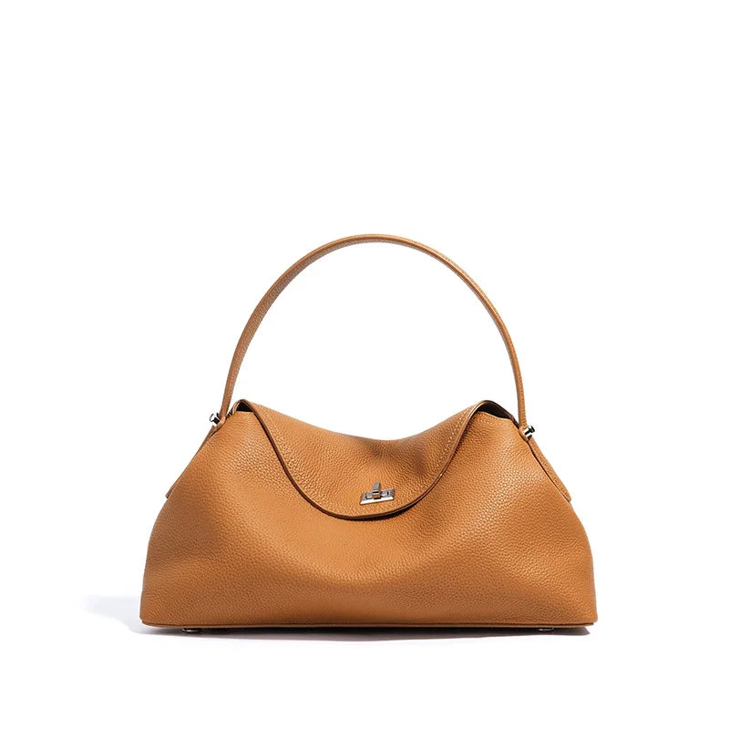Shoulder Tote Bag Rodeo Style Luxury Top Grain Cowhide Women's Bag - Dual-Use Armpit & Commuting Tote with Large Capacity KZ011