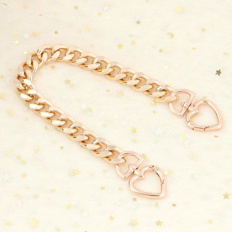 Heart Shape Metal Purse Chain Extender Crossbody Strap