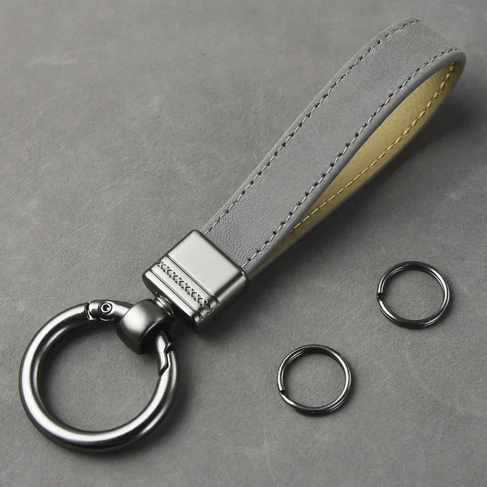 Genuine Leather Car Key Chain Buckle Key Ring Luxury Gift