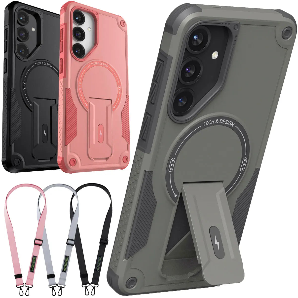 NONEDesign Shockproof Kickstand Case For Samsung Galaxy S25/S24