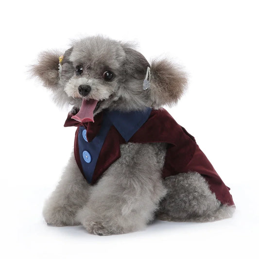 Dog Christmas Costume Wedding Tuxedo For Teddy Bulldog