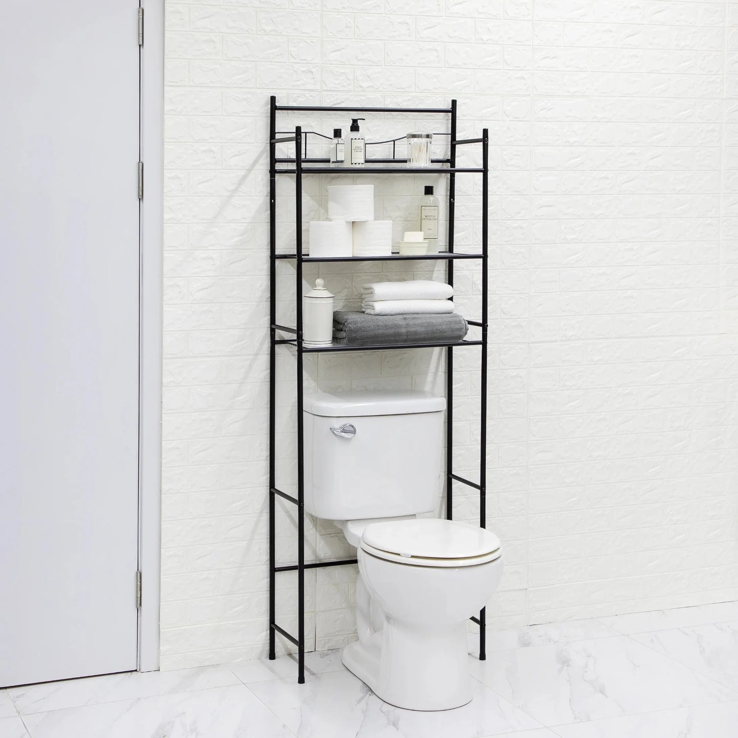 Over-The-Toilet 3-Shelf Bathroom Storage Unit Iron
