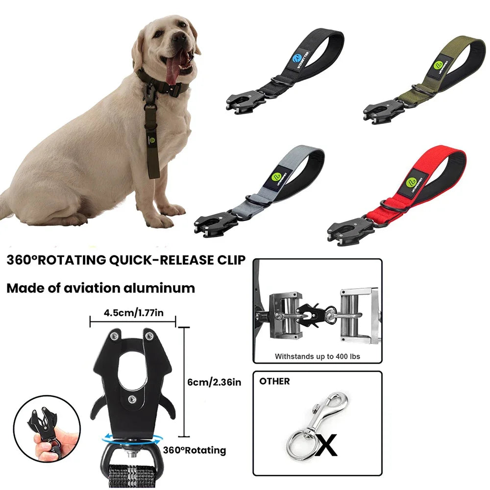 Short Nylon Dog Leash With Padded Handle Reflective Traffic Training