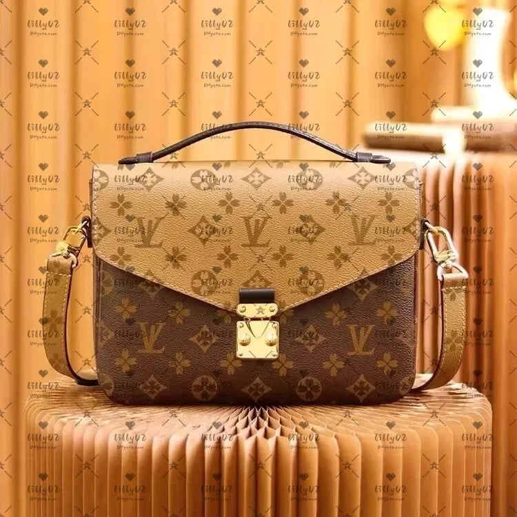 Luxurys Designers bag Embossing flower pochette Women Handbag Messenger Bags Genuine Leather METIS Elegant Womens Shoulder Cross