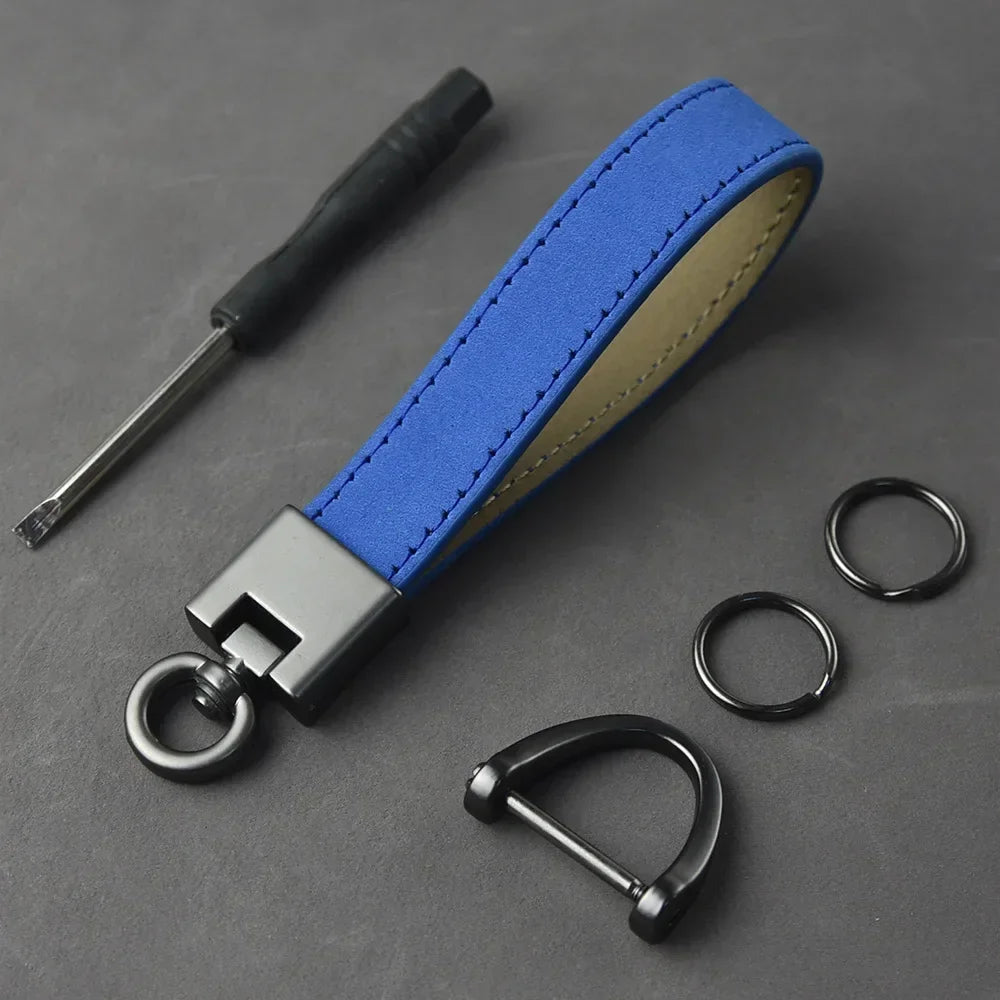 Genuine Leather Car Key Chain Buckle Key Ring Luxury Gift
