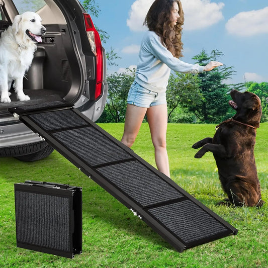HiMISSDog Door Upgraded Car Dog Ramp With Non Slip Surface