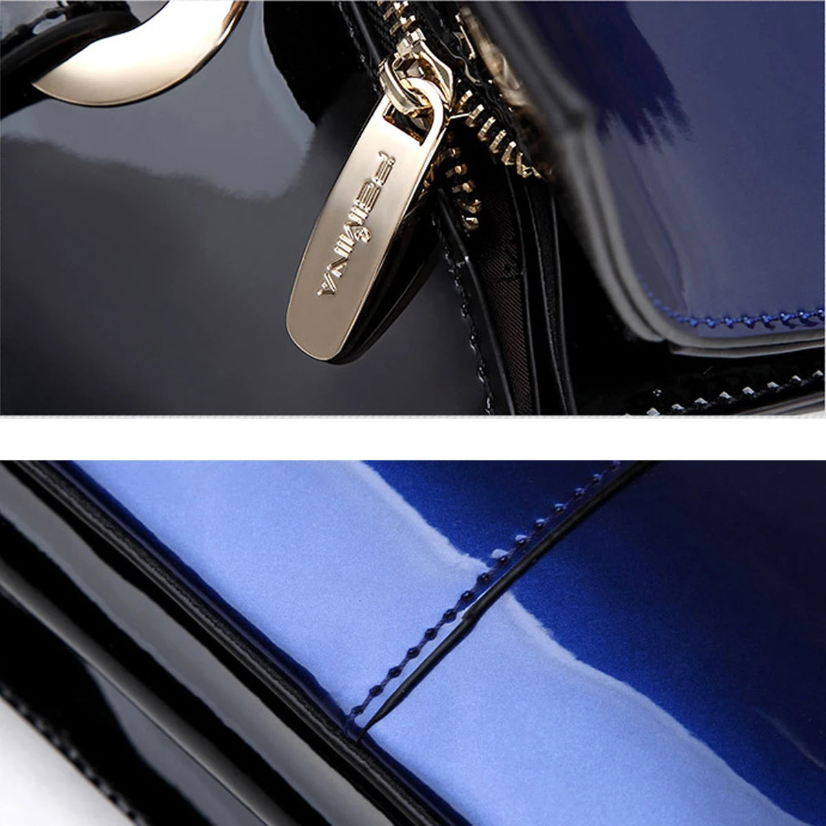 Patent Leather Handbag for Women Luxury Tote Shoulder Bag