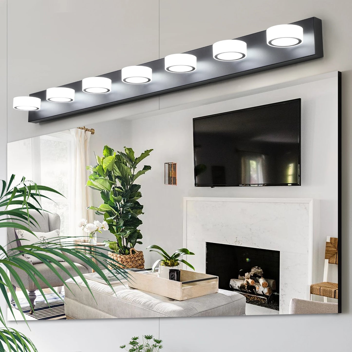 ARLGSITE Modern LED Dressing Area Wall Light with Acrylic Shade
