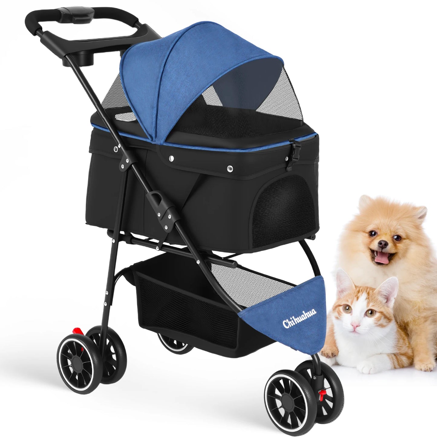 Chihuahua Foldable Pet Stroller For Small Dogs And Cats