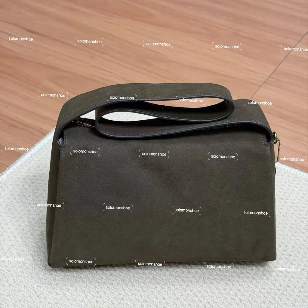 Large Capacity Chelsea Shoulder Bag 30 35 Luxury Designer Suede Genuine Leather Crossbody Bag Zipper Pocket Handbag Fashion Wome